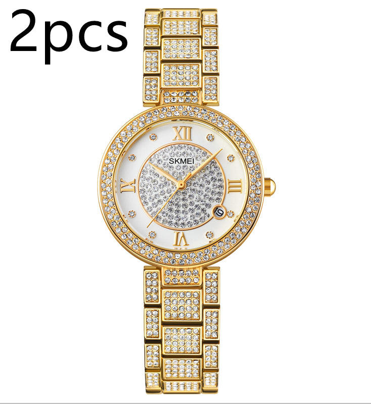 Gypsophila Diamond Shiny Rose Gold Quartz Watch