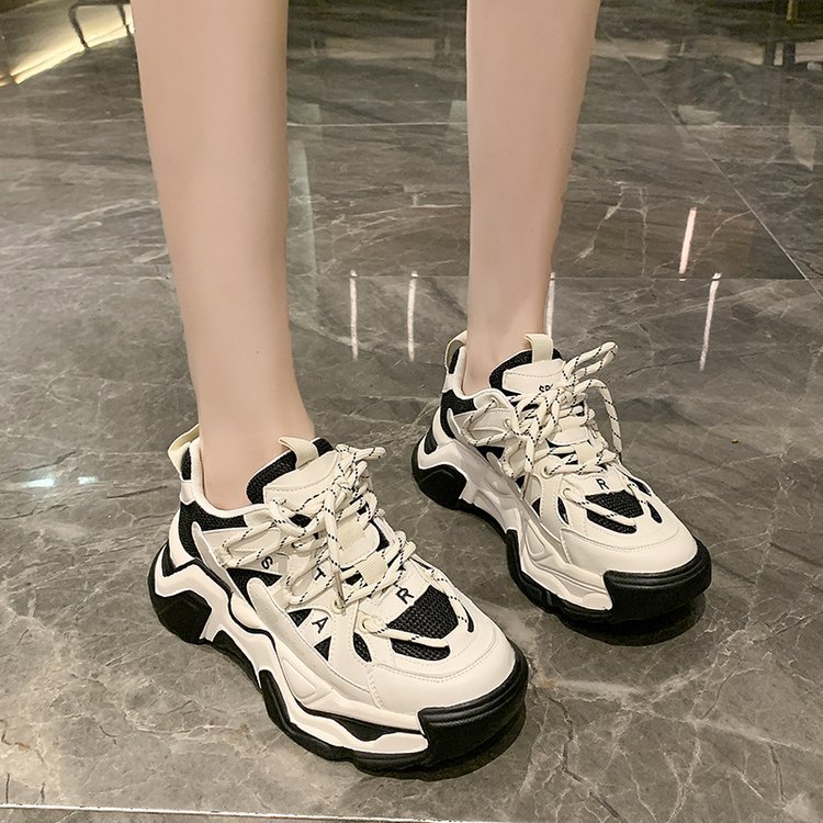 Autumn And Winter Schoolgirls' Casual Thick-soled Sneakers