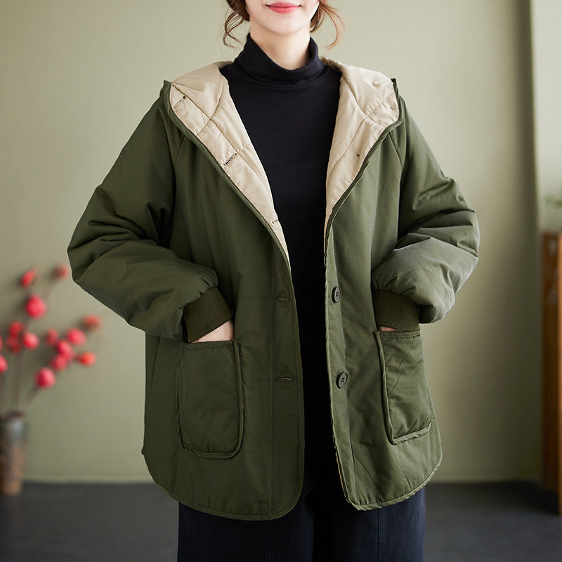 Loose Slimming And Fashionable Cotton-padded Coat