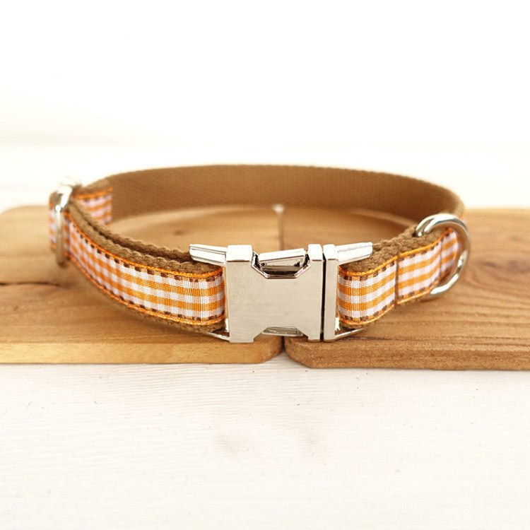 Fashion Personality Plaid Printed Pet Dog Collar