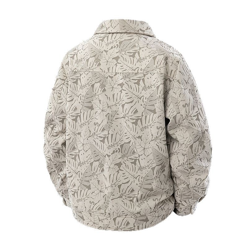 Corduroy Jacket Slim-fit Spring And Autumn Lapel Young And Middle-aged Casual Jacket For Men