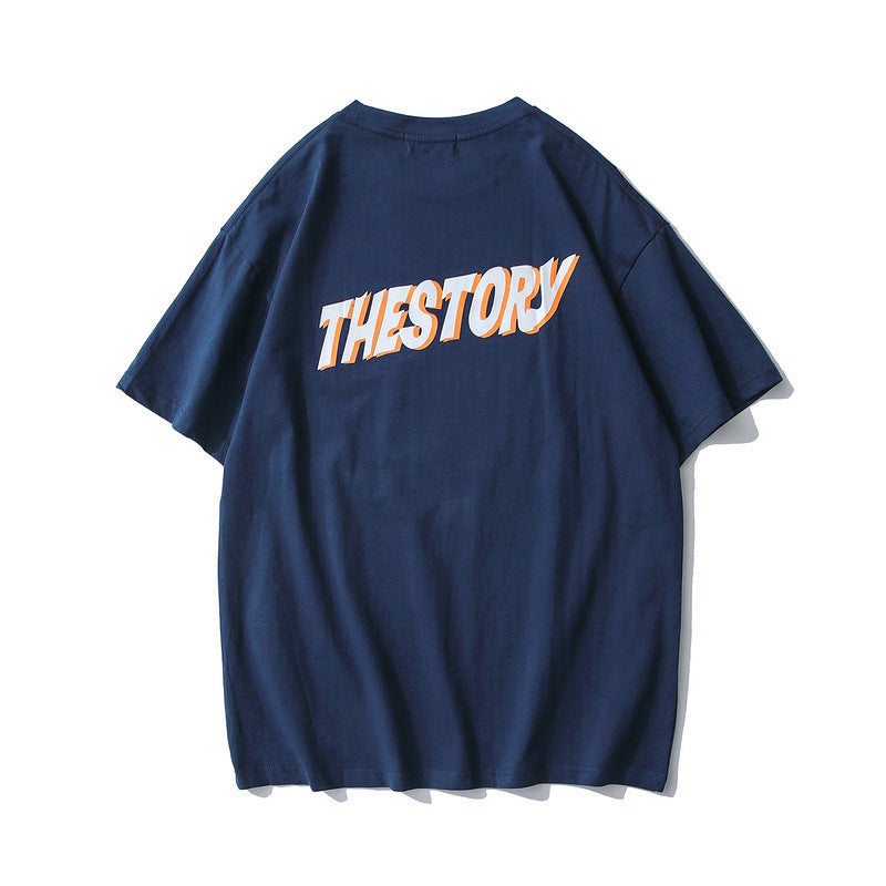 Men's Men's Loose Student Couple Net Red Short Sleeve T-Shirt