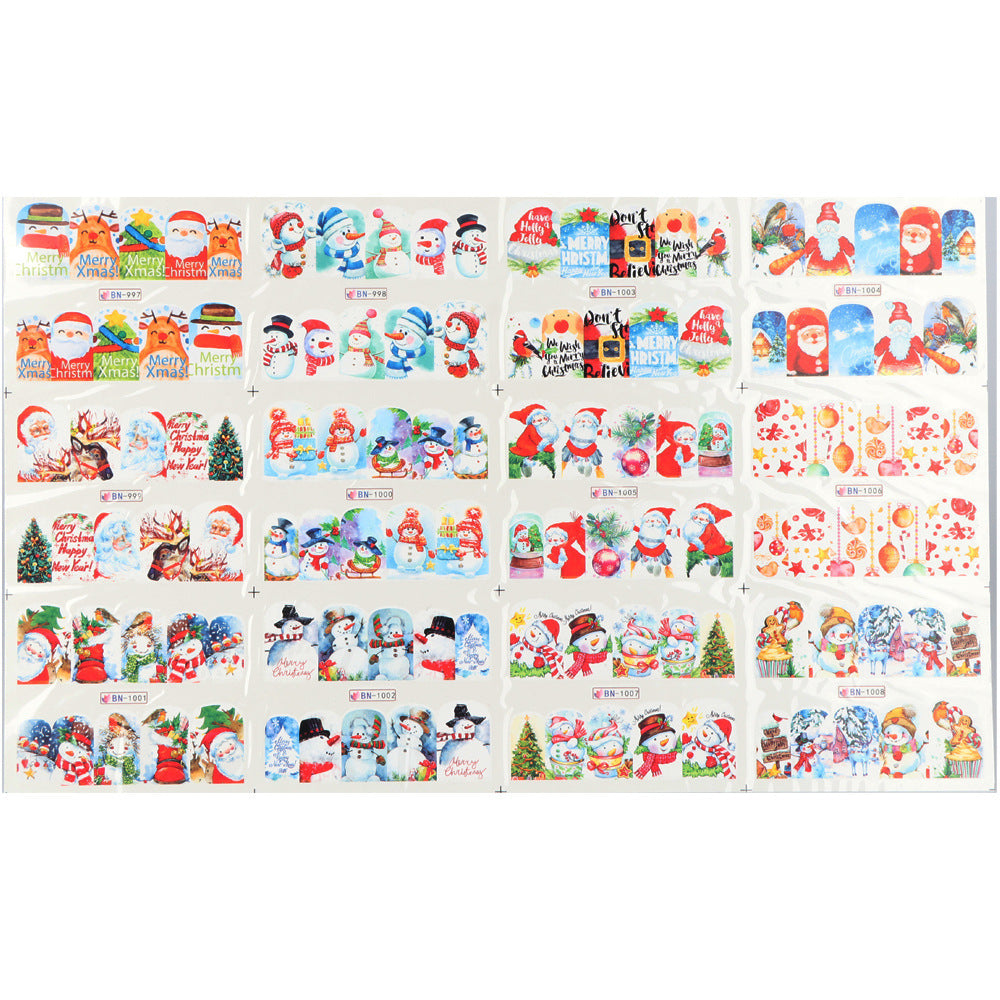 Cartoon Animal Nail Beauty Water Printing Stickers