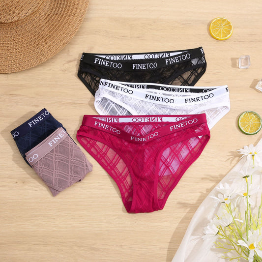 Multicolor Fashion Personality Ladies Briefs Letters