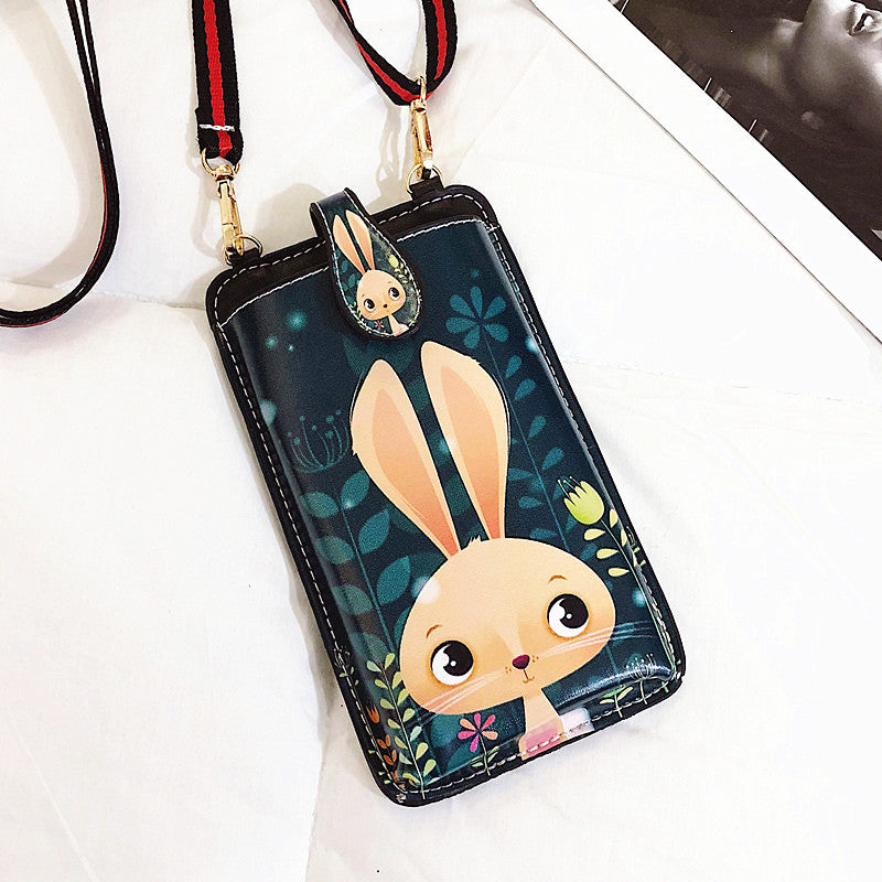 Printed Cartoon Mobile Phone Bag Women's Messenger