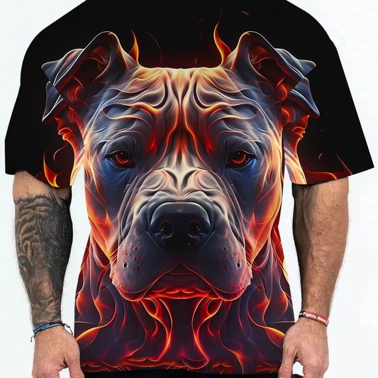 Digital Printing Short Sleeves With Animal Patterns