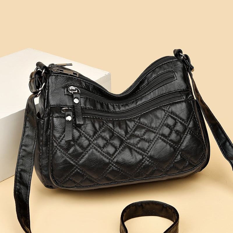 Western Style All-matching Women's Cross-body Bag Multi-layer Large Capacity