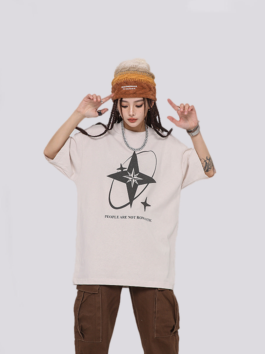 Loose Round Neck Cotton T-shirt For Men
