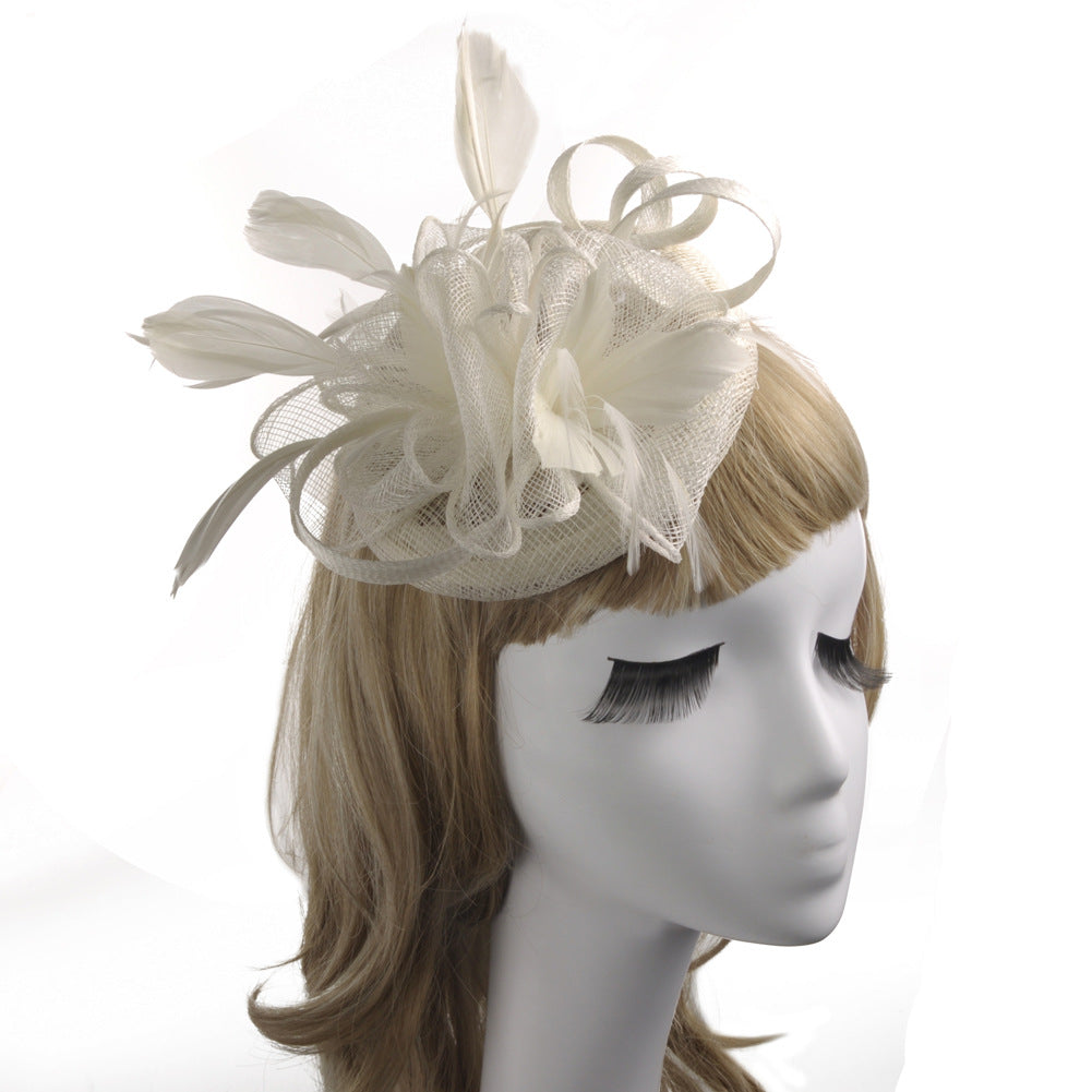 Lady In Top Hat Vintage Gauze Tiara Banquet