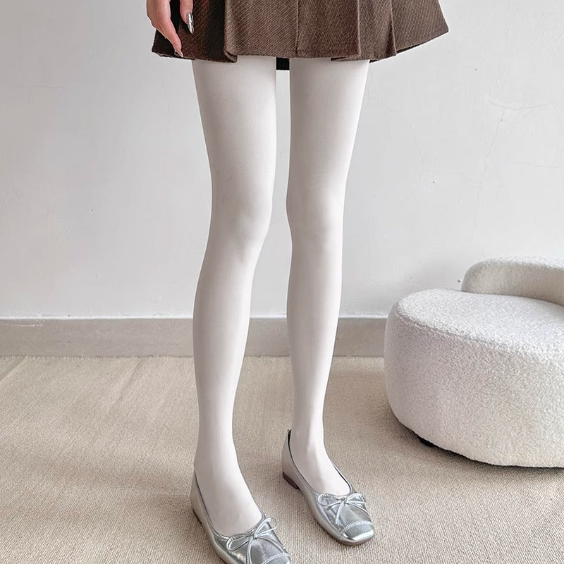 Womens Retro Low-Pressure Coffee Velvet Tights For FallWinter
