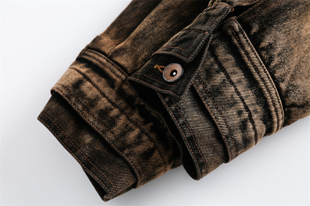 Punk Waste Soil Tie-dye Do The Old Cowboy Coat