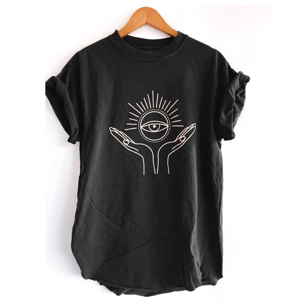 Women's Retro Side Slit New Short Sleeves