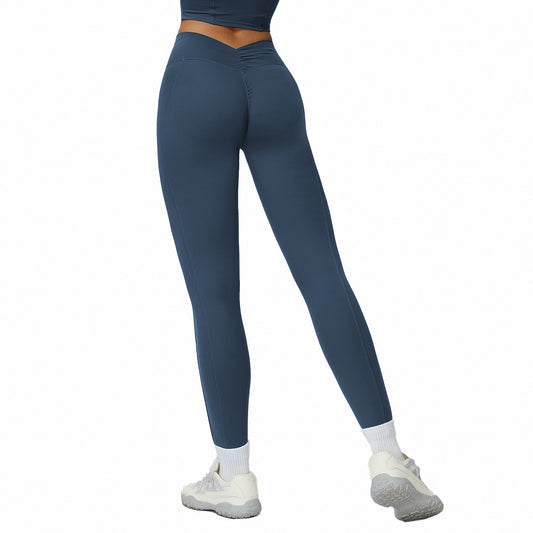 Brushed Yoga Pants High Top Sports Tight Trousers
