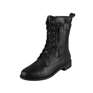 Autumn And Winter New Style Square Heel Low Heel Side Zipper
