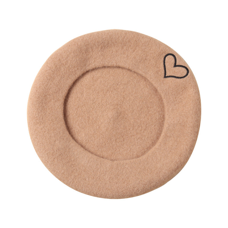 Wool Beret In Autumn And Winter