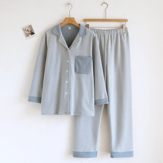 Simple Casual Loose Long-sleeve Pants Homewear Set