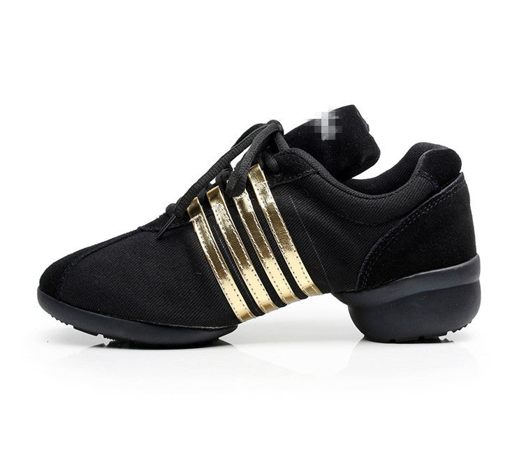 Canvas Modern Dancing Shoes Rubber Sole Indoor And Outdoor Elevator Shoes
