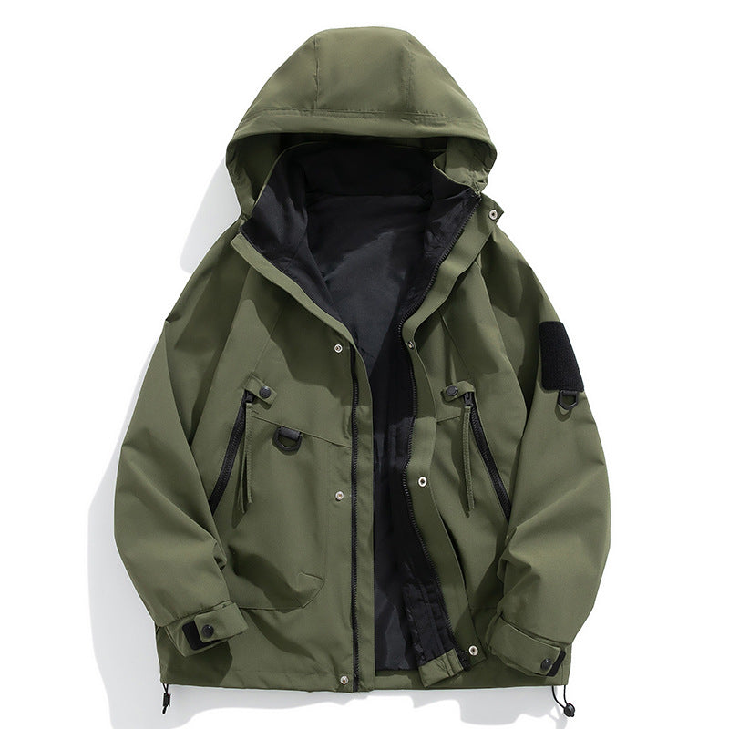 Hooded Work Clothes Men's Trendy Casual Handsome Outdoor Jacket
