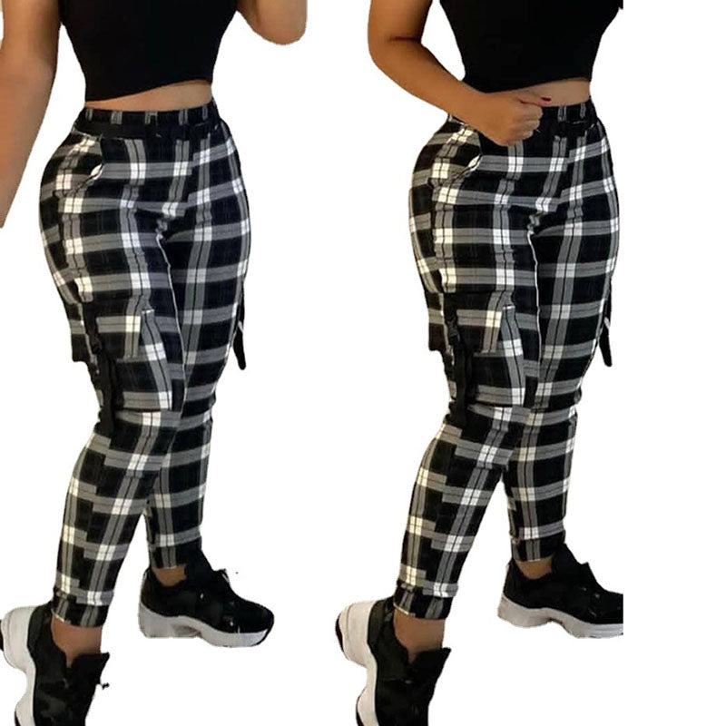 Women's Black Pattern Pants