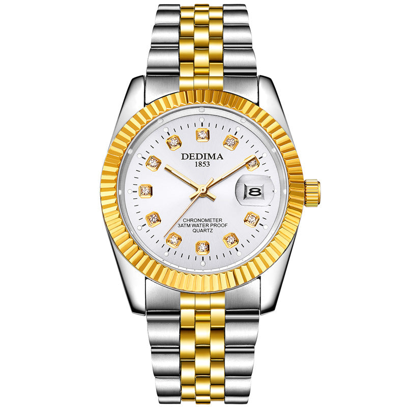 Shell watch with diamonds