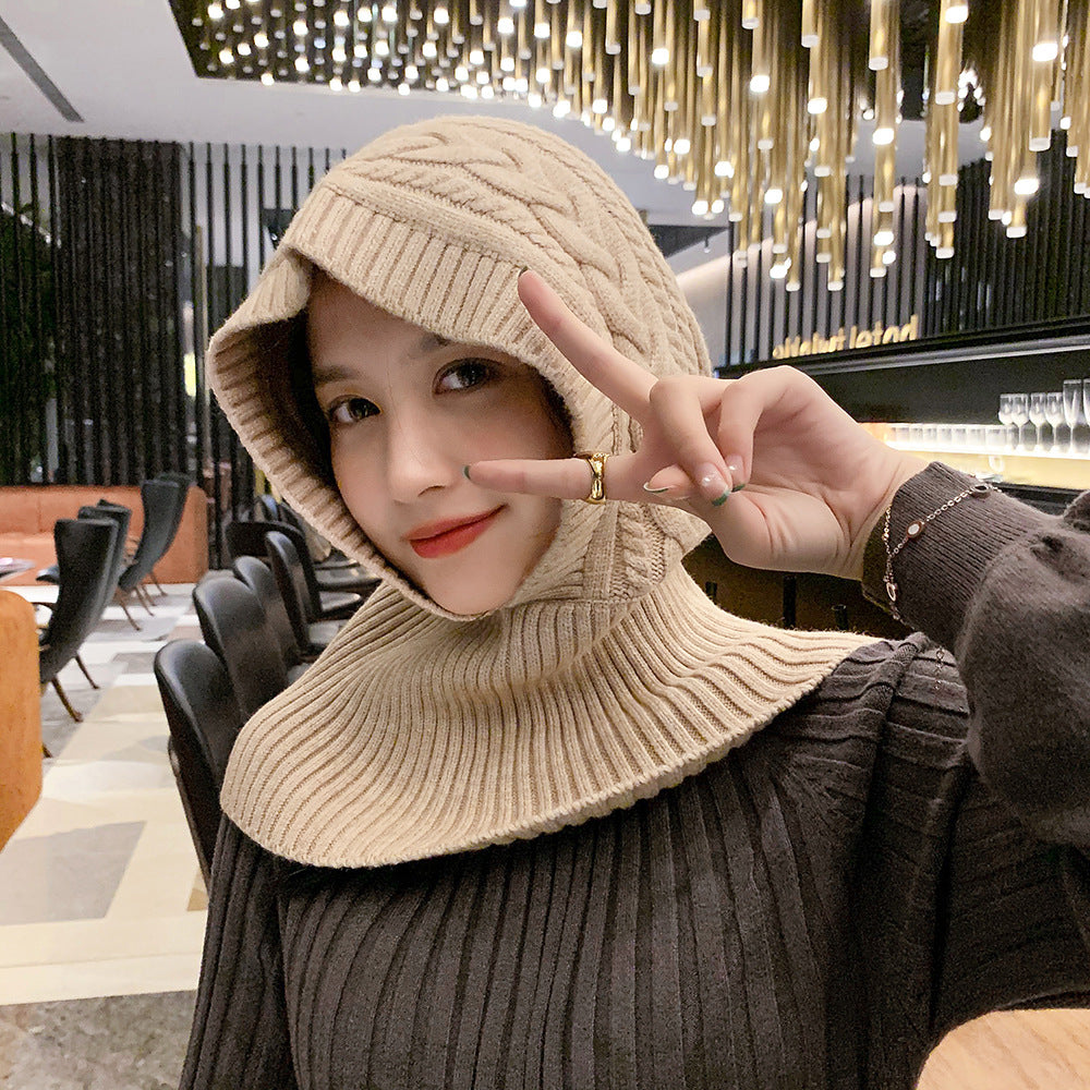 Women's Thickened Thermal Dual-use Knitted Scarf