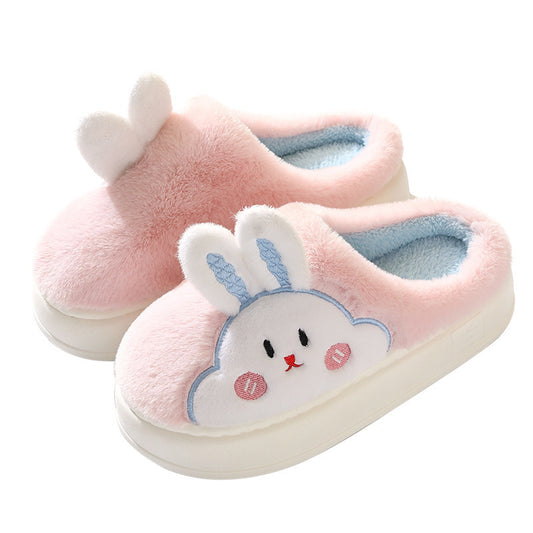 Silent Anti-slip Home Cartoon Cute Home Thermal Cotton Slippers Winter