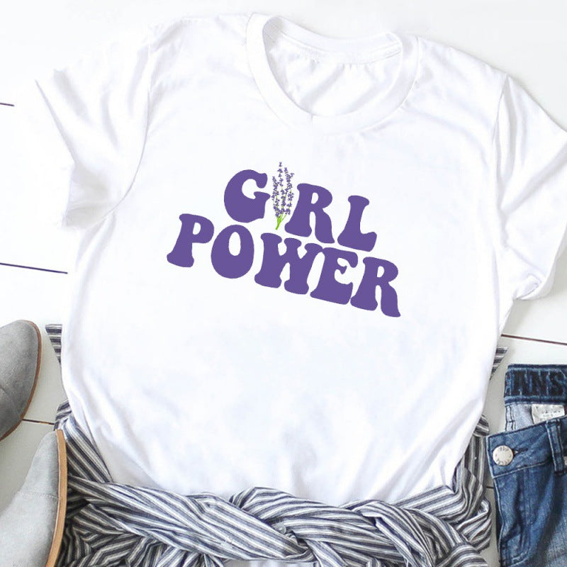 European And American Suffragette Round Neck Short-sleeved T-shirt