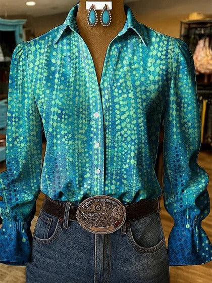 Women's 3D Digital Print Fashionable Casual Shirt