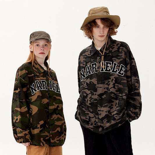 Outdoor Loose American Jacket Autumn Winter Japanese Couple Bf Drawstring Coat Men
