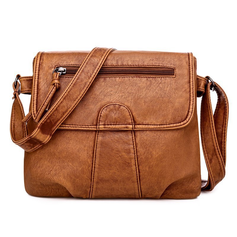 Women's Soft Leather Retro One Shoulder Large Capacity Bag