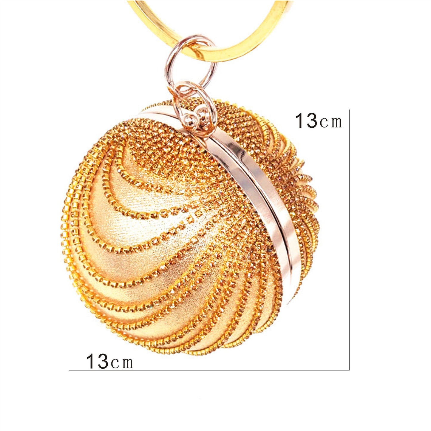 Small Round Spherical Dinner Bag Versatile Handheld Dress Garment Bag Cosmetic Bag