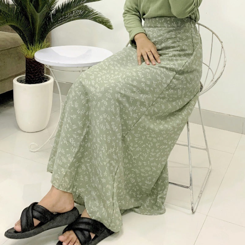 Fashionable All-match Skirt Floral Dress Women