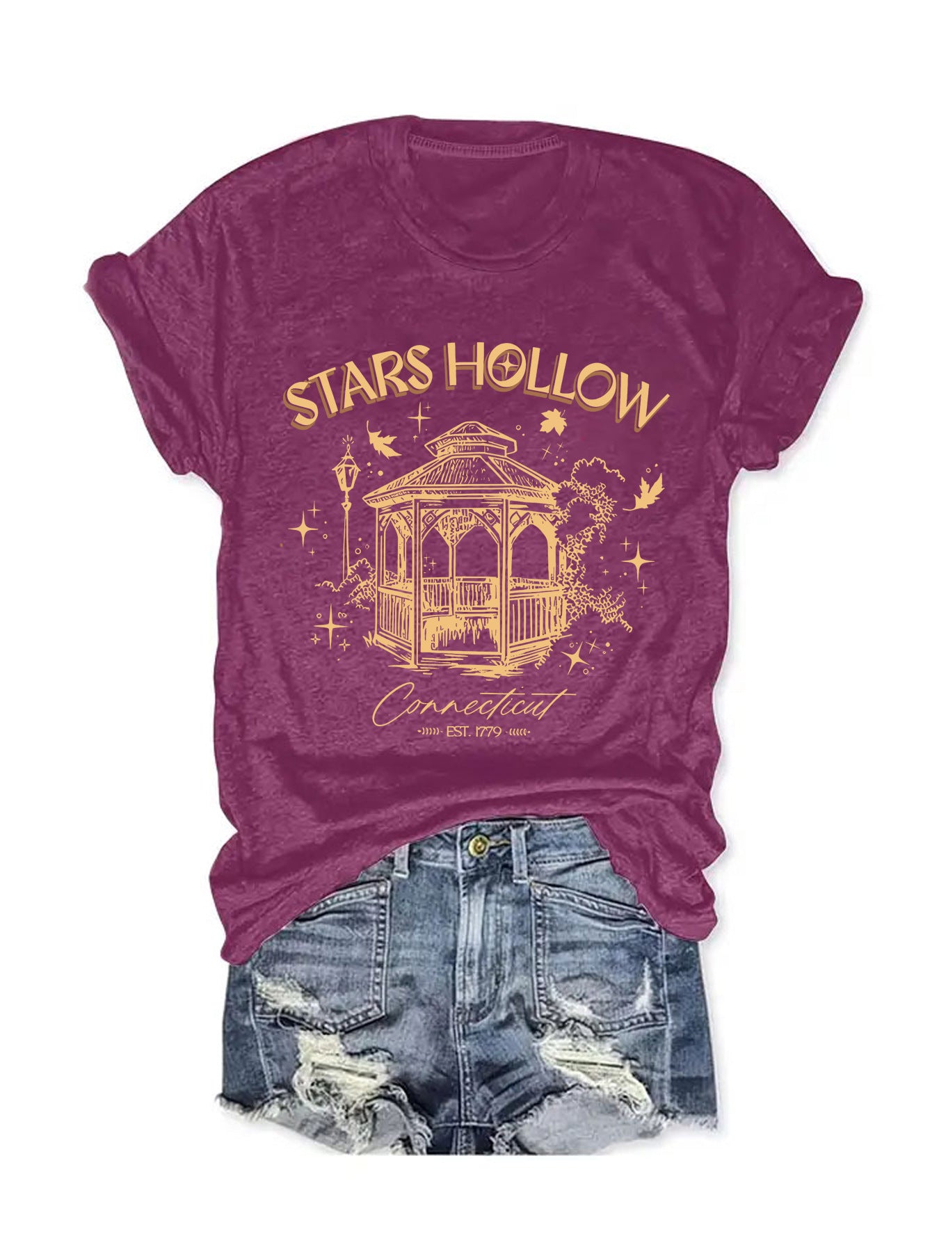 Casual Fashion Women's Wear Letter Graphic Print Crew Neck Short Sleeve