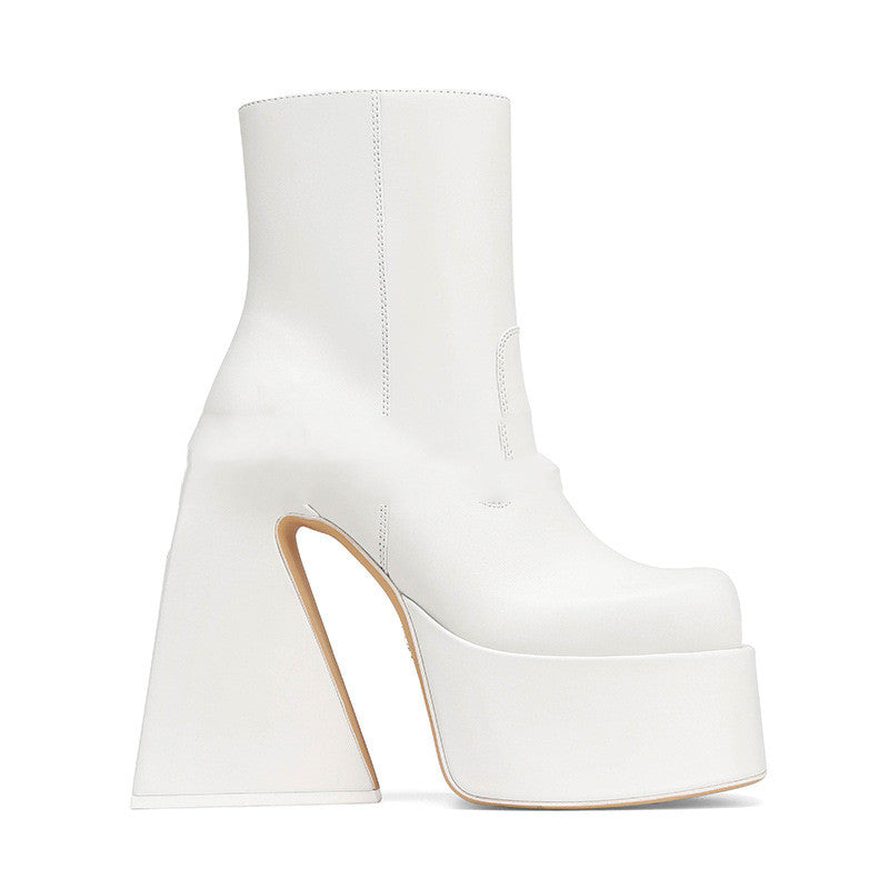 Show Same Style Square Chunky Heel Sleeve Women's Shoes