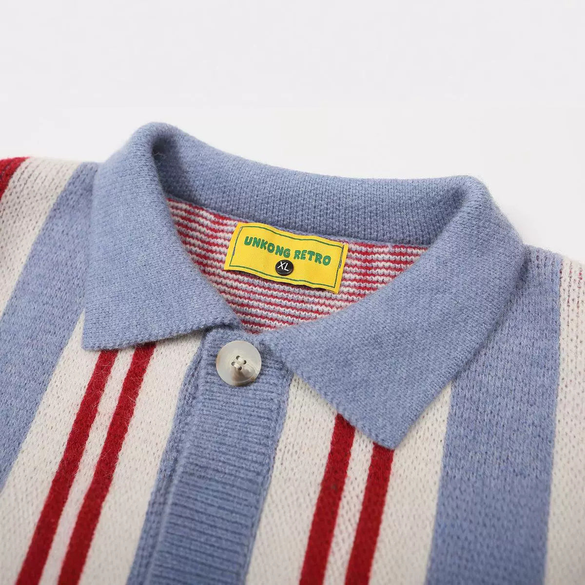 Retro Cat Loose Lapels Striped Sweater Pullover Sweater