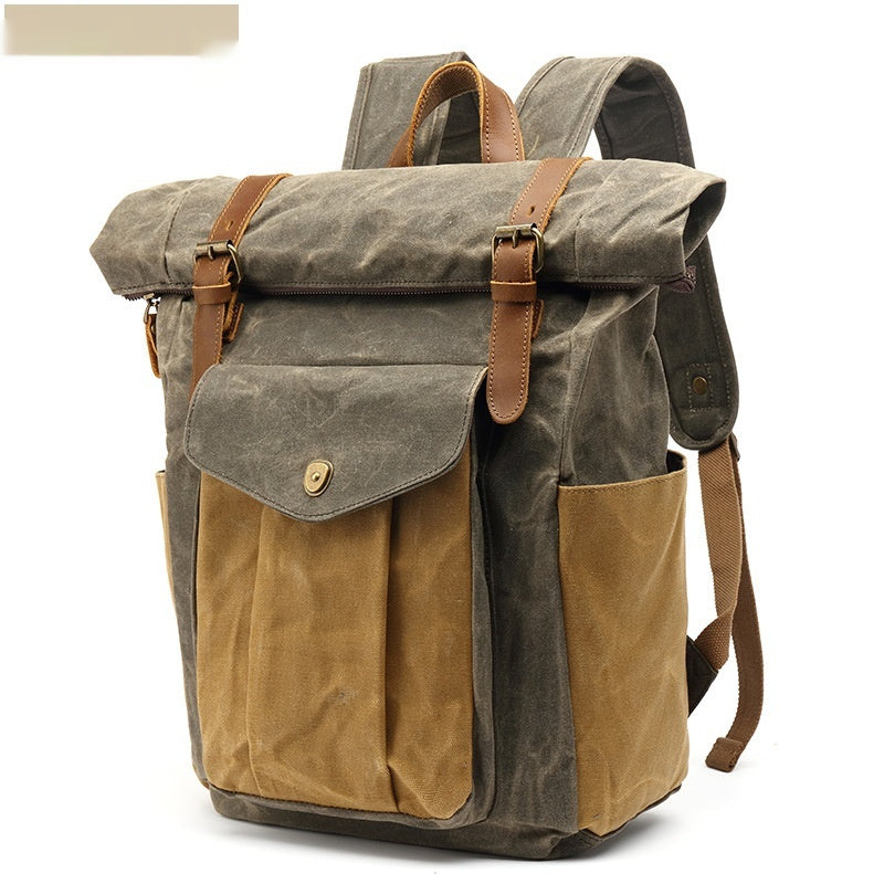 Retro Male Travel Backpack Travel Student Bag