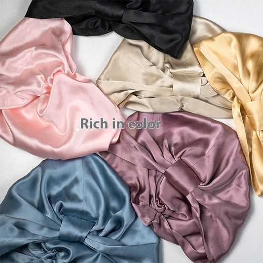 Heavy Silk Silk Nightcap Double Layer Square Knot Confinement Cap