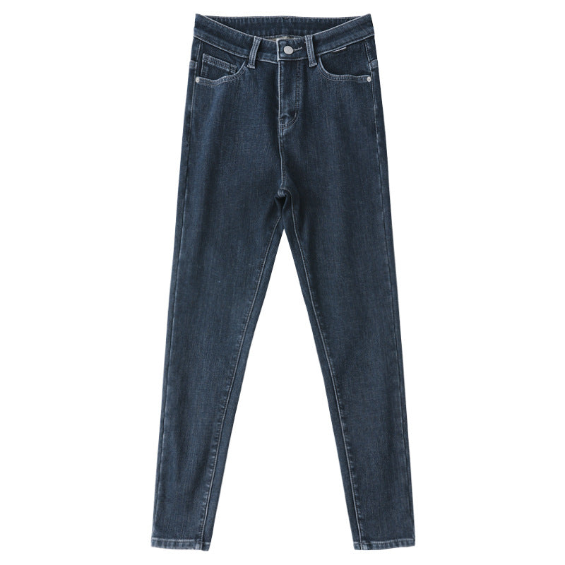 Fashion Ladies' High-waisted Plus Velvet Feet Pants