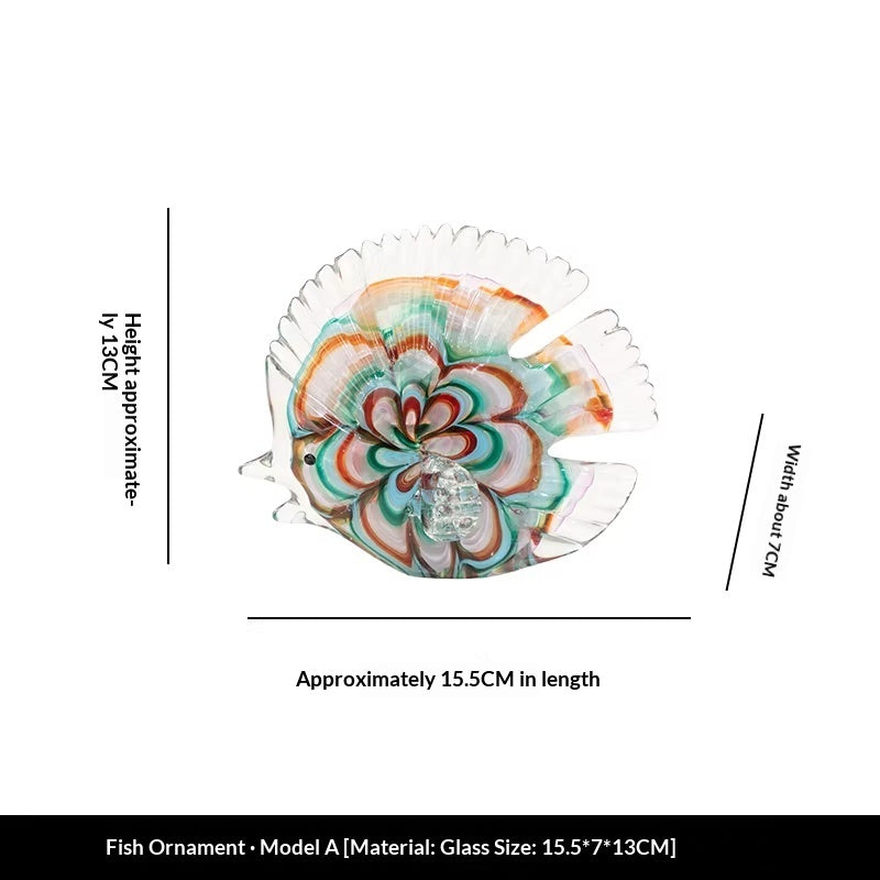 Glass Fish Ornament For The Living Room Or Entryway Home Decor Piece