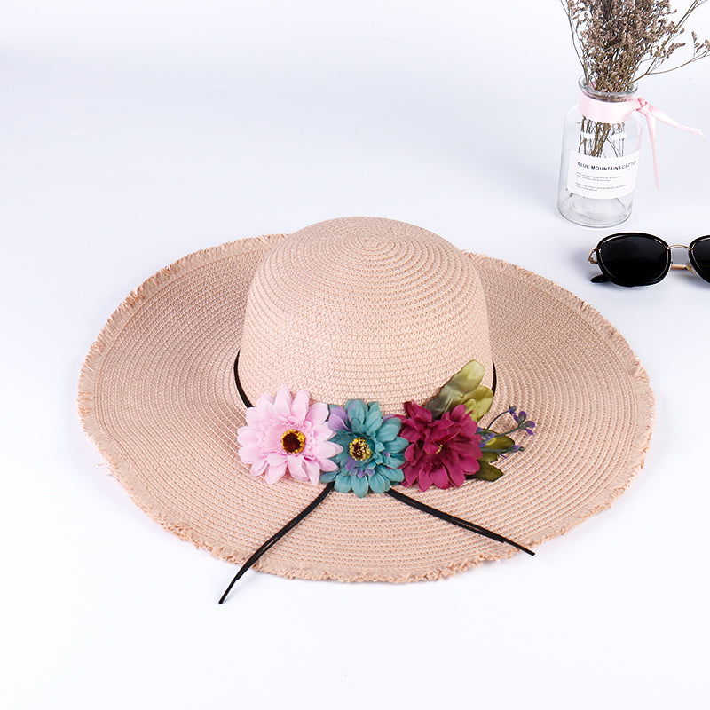 Seaside  Big Brim Rose Red Beach Hat