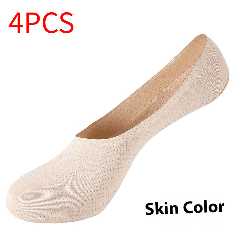 Ice Silk Breathable Invisible Boat Socks