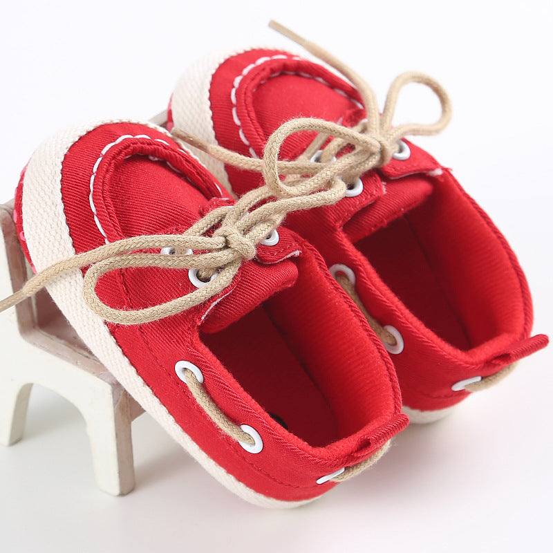 Baby's Shoes Canvas Shoes Spring And Autumn 0-1 Years Old Solid Color Soft-soled Casual Baby Shoes