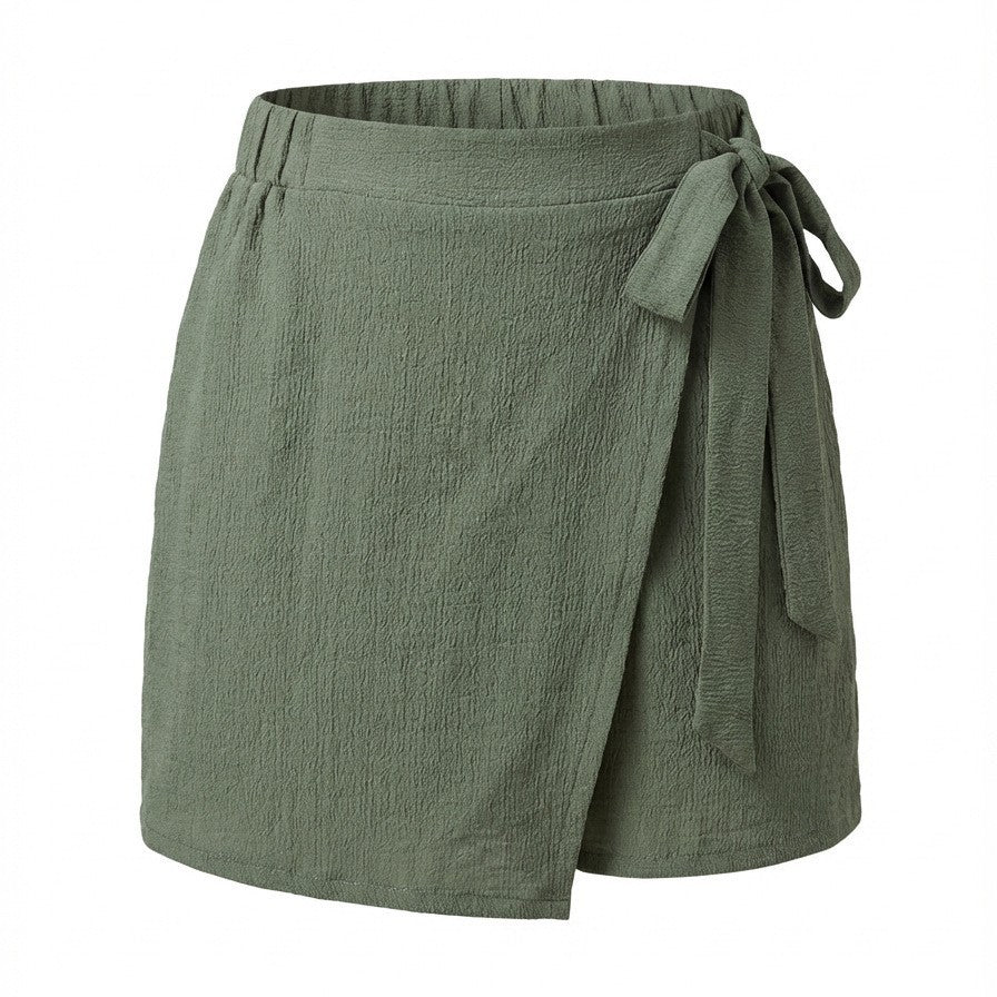 Fashionable High-Waist Casual All-Match Elastic Waist Culotte For Women
