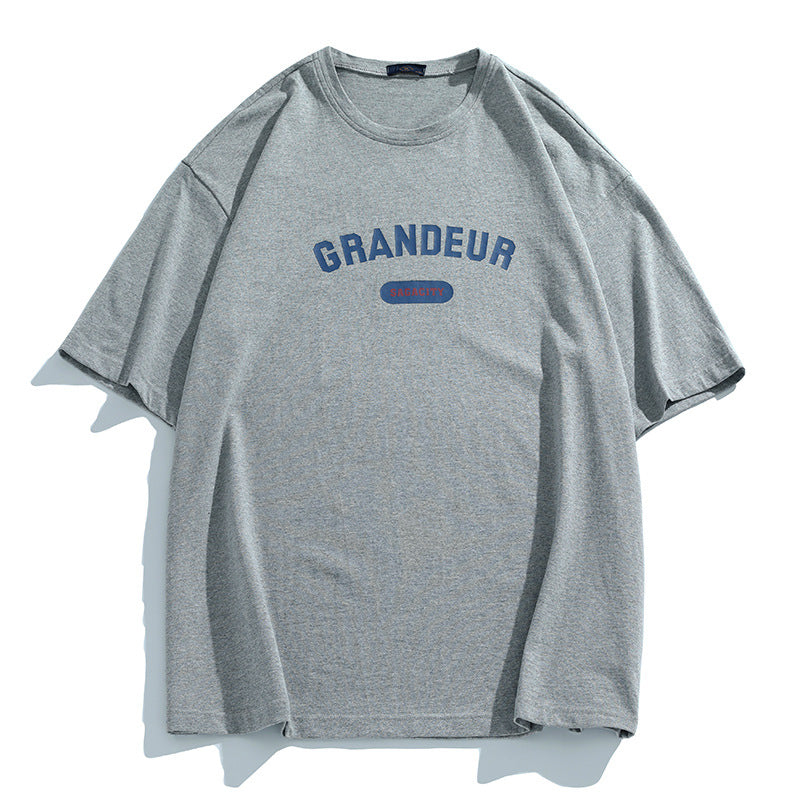 Vintage American Print Loose Short Sleeve T-Shirt