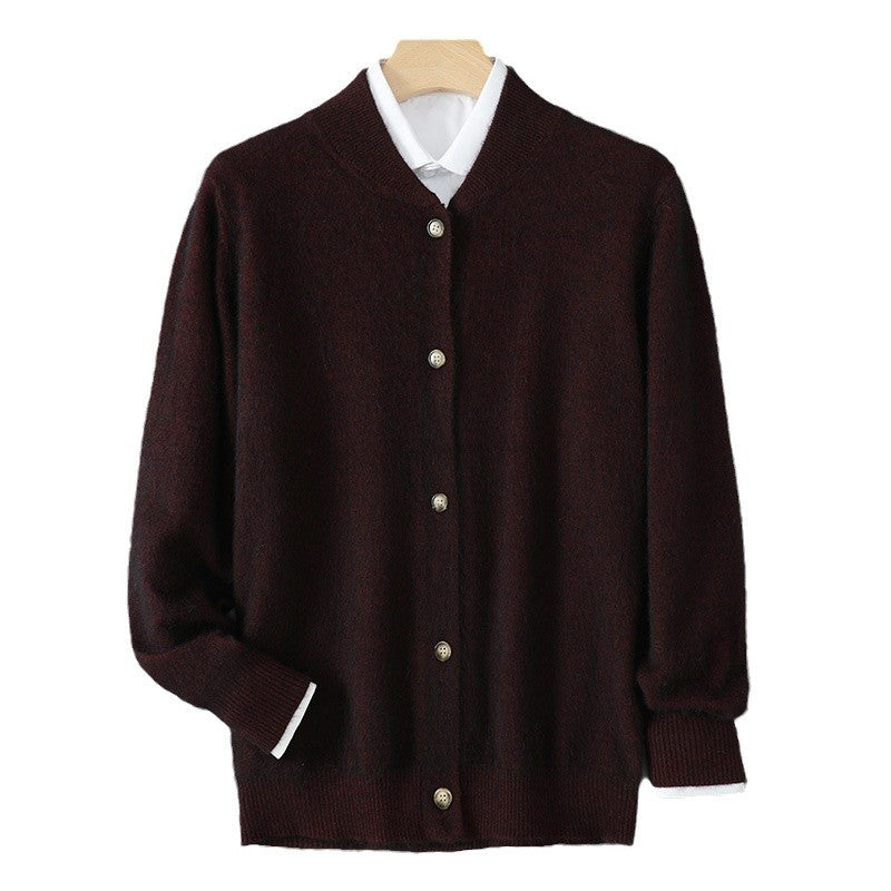 Casual Plus Size Outer Wear Men's Dehaired Angora Sweater