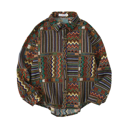 Men's Japanese Style Retro Loose Casual Shirt