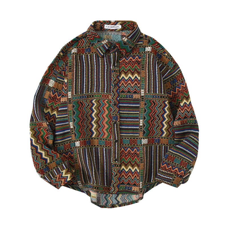 Men's Japanese Style Retro Loose Casual Shirt