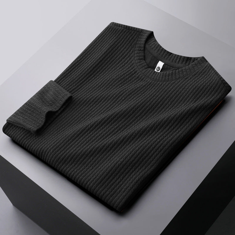 Men's Solid Color Bottoming Shirt Thickened Sweater