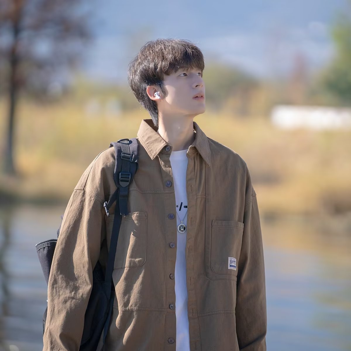 Japanese Work Clothes Shirt Jacket Male