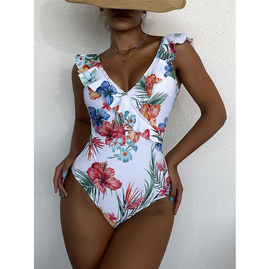 Fashion Printed Women's One Piece Swimwear
